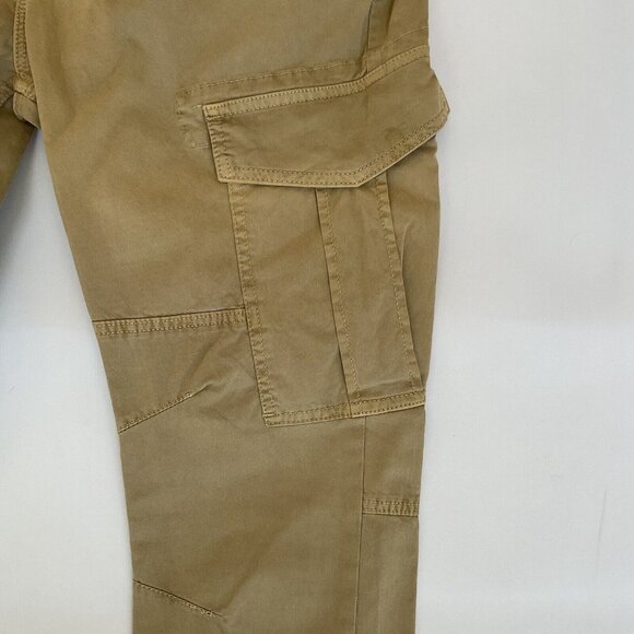 Guess Men’s Lunita Twill Cargo Jeans Utility Fit Crop Leg In Khaki Size 34 - Picture 8 of 14